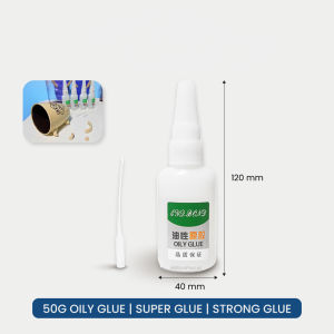 Ready Stock 50g Oily Glue | Super Glue | Strong Glue | Shoe Glue | Shoes Glue | Metal Glue | White Glue | Liquid Glue | Plastic Glue