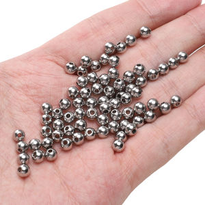 Hạt bóng miếng đệm lỏng tròn hạt bằng thép không gỉ 4-10mm cho phụ kiện trang sức làm Vòng Cổ Vòng tay thủ công