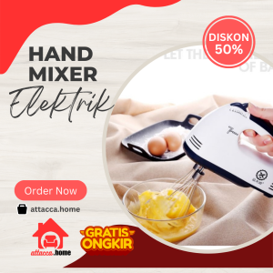 Hand Mixer Elektrik 7 Speed Kecepatan Murah Cuci Gudang Mikser Tangan Untuk Kue 1 Set Pengocok Telur