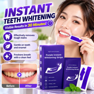 Enamel Strengthening Purple Teeth Brightening Strips Teeth Stain Remover Perfect Smile Oral Care Improve Bad Breath Advanced Enamel Care