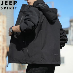 JEEP SPIRIT เสื้อแจ็คเก็ตผู้ชายกันรังสียูวีเสื้อกันลมสำหรับปีนเขาเข้าค่ายเล่นกีฬากันน้ำ