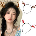 【♡Lovely girls house♡】Christmas Antler Headbands Cute Hairbands Hairhoop with Elf Ears Pine Cone Jingle Bells Christmas Party Decoration. 