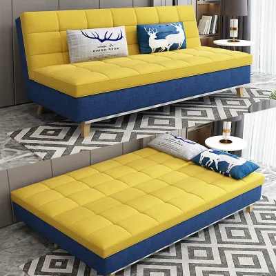 Sofabed folding dual-use online celebrity living room small-sized fabric solid wood disassembly and washing simple and multifunctional.
