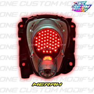 Lampu Rem Scoopy Karbu 2010 2013 8 10 Mode Otomatis Manual Bonus Sein T10 Stoplamp LED Variasi Carbu