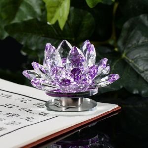 AU Crystal Rotating Lotus Chinese Style Home Decorations Mobile Phone Jewelry Counter Creative Living Room Crafts