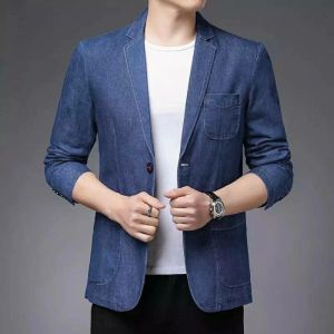 Blazer Pria Casual Korea Trendy Denim Sean Kekinian