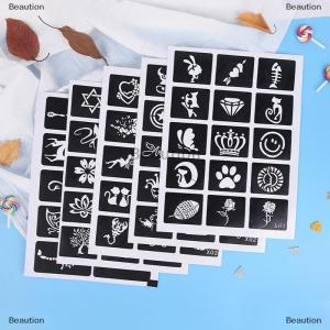 [COD] Beaution 10 15pcs เล็ก Glitter TATTOO Stencils ผู้หญิงเด็กวาดลายฉลุรอยสัก