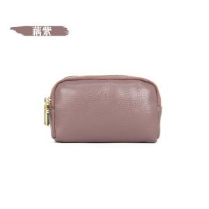 Smart King New Women Cowhide Simple Fashion Mini Clutch Bag Three Zipper Coin Purse Key Holder Case Purse Genuine Cow Leather Short Wallet