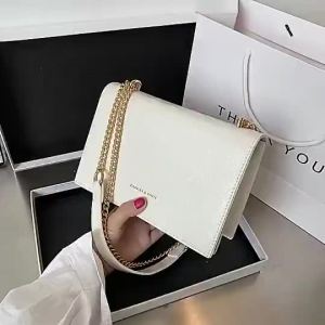(COD) High Quality Shoulder Bag Solid Versatile Crossbody Bag Chain Bag#B0182