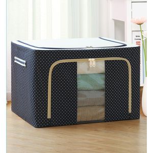 [Mua 6 tặng 1] (24-160L) Hộp Đựng Quần Áo Siêu Lớn Khung Thép Đa Năng Thùng Vải Đựng Đồ Đa Năng Gấp Gọn - 75x45x45cm