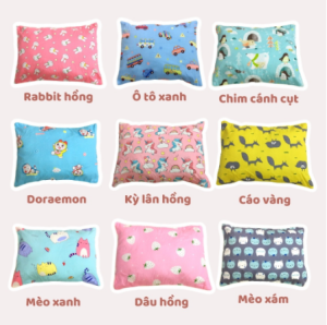 Gối MUJI Gối Trẻ Em Cotton 100% Gối Trẻ Em Cotton Lụa Có Kéo Khóa Hàng Đẹp