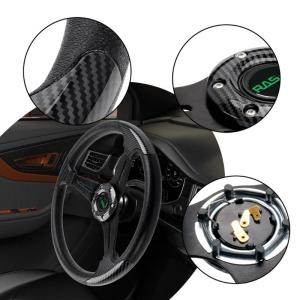 Premium PU Material Steering Wheel 14 Inch 345mm Compatibility Lightweight Design