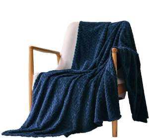 Queen Size Herringbone / Wheat Design Velvet Soft  Flannel Fleece Blanket | Dorothys Home