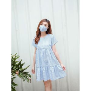 Qeyqa Mididress | Casual Dress Wanita Ruffle Comfy Midi