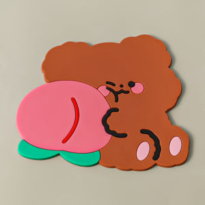 Cartoon Coaster 卡通杯垫 Alas Cawan Silikon Comel Cute Drink Mat Glass Mat Non-Slip Heat Insulation Home Decor