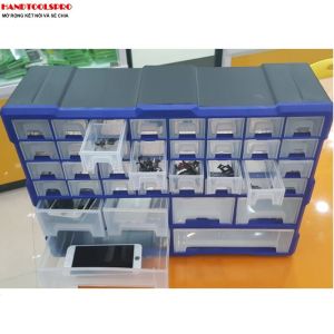 TỦ ĐỰNG LINH KIỆN 38 NGĂN A001 TACTIX  52 x 16 x 37.5 cm (HÃNG ĐỔI MÃ  WORKPRO WP283009)