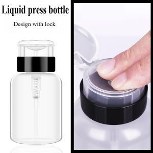 200ml Nail Polish Cleaner Liquid Press Bottle Dispenser Remover Press Pumping Bottle Makeup Cleansing Cleaner Packaging