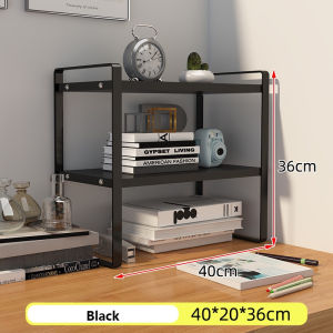 Fortune Home 2 Layers Desktop Rack Desk Organizer Rack Bookshelf Organizer Solid Wood Bookshelf Cabinet Organizer Shelf Kitchen Counter Shelves for Home Office Supplies