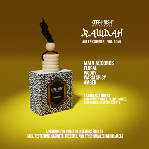 AIR FRESHENER CAR PERFUME PEWANGI KERETA BAUAN ARAB KEEF & NISH RAWDAH
