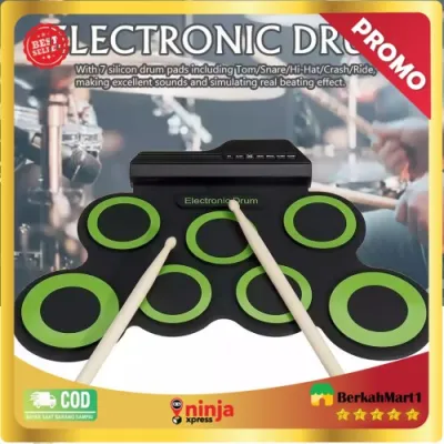 Portable Electronic Drum Digital USB 7 Pads Set Electric Drum Pad roll