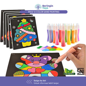 Beringin Toys 12 COLOR SAND PAINTING / Mainan Edukasi Anak /Mainan Mewarnai