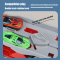 Transport truck toy boy's large truck alloy mini racing car transport car folding car toy Mainan Kereta Mainan Budak Lelaki. 