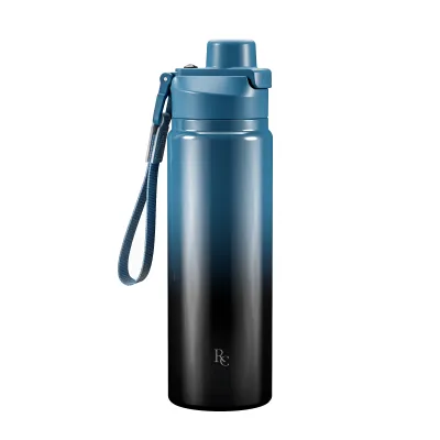 Redchef 890ml 30oz Insulated Water Bottle Double Drinking Spout with Straw Vacuum Stainless Steel Keep 24H Cold 12H Hot Leakproof BPA Free for Gym Travel School