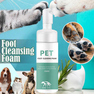 150ml Pet Food Cleansing Foam Dog Foot Waterless Cleaning Foam Deodorant Cat Dog Foot Wash Foot Care Pet Supplies Pet Cat Dog Food Wash Outdoor