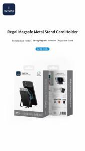 WiWU Regal Magsafe Metal Stand Card Holder for iPhone 17 16 15 Strong Magnetic Force Mobile Phone Stand for iPhone 16 Pro Max2026