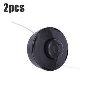 2Pcs Nylon Grass Trimmer Head Strimmer Bump Head Bump Spool 2 Lines Brush Cutter Head
