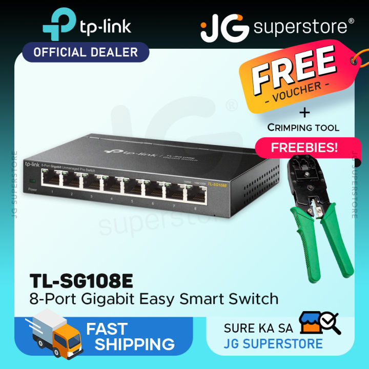 TP-Link TL-SG108E 8-Port Gigabit Easy Smart Switch 8x 10/100/1000Mbps ...