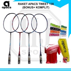 Raket Original Badminton Apacs Tweet 138 Bonus Komplit