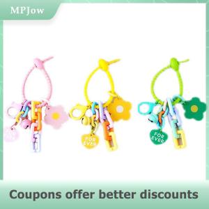 【MPJow】 1Pcs Fashion Color Sunflower Keychains Bag Pendant Car Key Rings Headset Case Decorations Accessories