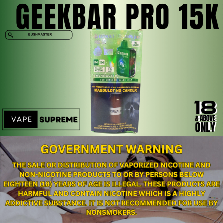 GEEKBAR PRO 15K DISPOSABLE POD GEEK BAR | Lazada PH