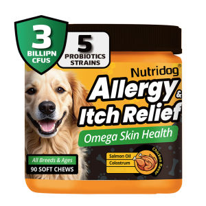 Nutripuppy Aller-Immune Bites for Dogs Seasonal Allergies Dog Chews Food อาหารเสริมสุนัข ผิวหนังและขน ขนมสุนัข บำรุงเส้นขนและผิวหนัง90ชิ้น