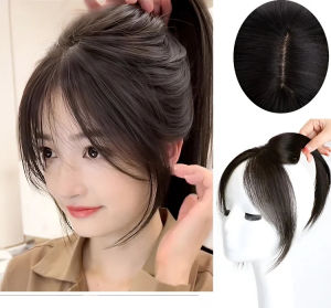 แผ่นวิกผมขนาดเล็กบางเฉียบ วิกผมหน้าม้าปลอม ผมหน้าม้าแบบธรรมชาติที่มองไม่เห็น