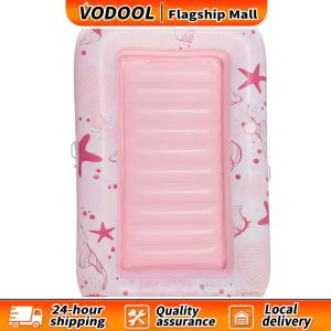 【Clearance Sale】 PVC Inflatable Pool Float Bed Dual-Use Water and Garden Lounge Chair with Comfortable Tanning Surface