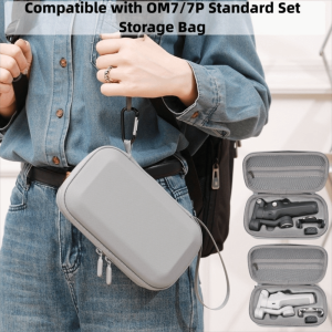 DUDAN Waterproof Protective EVA Hard Case Gimbal Stabilizer Shockproof Travel Carrying Storage Bag Photography Supplies Simple DJI OM 7/7P Portable Bag for DJI OM 7/7P