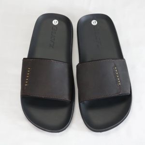 Dép da nam quai ngang L52 màu nâu và màu đen - GIÀY GIAVY