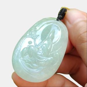 🪷 GUANYINS SECRET WEAPON Jadeite Pendant FOR MODERN WARRIORS 🪷 - Type A Jadeite (Sku: pendant411)