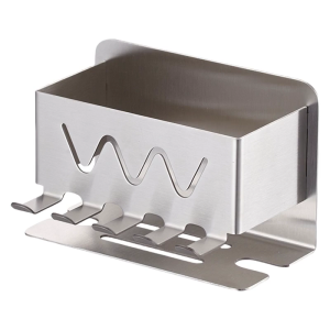 Self Adhesive Stainless Steel Toothbrush Holder for 4 Electric Head Wall-Mounted Toothpaste Stand Bathroom Storage Rack