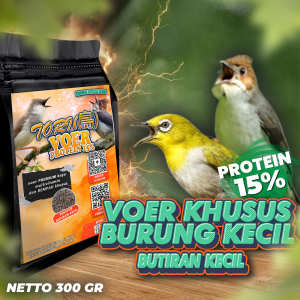 MAKANAN KHUSUS BURUNG KECIL | VOER HARIAN NUTRISI KOMPLIT | VOER PROTEIN KHUSUS BURUNG KECIL PROTEIN 15% 300GR