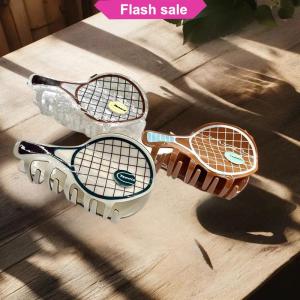 SHENHAO2🎀 Sáng Tạo Mô Phỏng Tennis Vợt Tóc Caw Axit Acetic Cá Mập Clip Thời Trang Giản Dị Kẹp Tóc Cho Cô Gái Mũ Nón Tóc Phụ Kiện