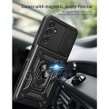 Realme C65 2024 Casing For Realme C63 C65 C 65 NFC RealmeC 65 RealmeC65 4G 5G 2024 Phone Case Metal Armor Ring Bracket Stent Push Camera Shockproof Protection Casing Hard Cover. 