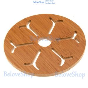 Miếng Lót Nồi - Rế Kê Nồi Tô Bằng Gỗ Đế Lót Trang Trí Bàn Ăn Size Lớn