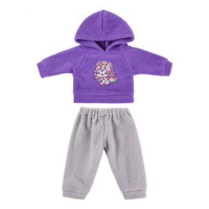 Reborns Girl Doll Hoodie Sweatshirt Pants Sportwear Set With Cartoon Design For Toddler Creative Pretend Play Game