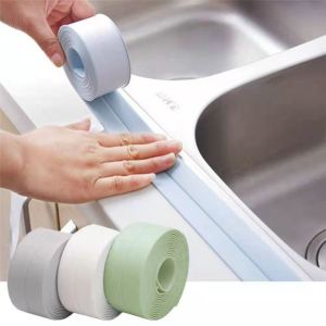 [Ready Stock] Wall Corner Window Bath Tape Sealing Strips PVC Kitchen Waterproof Wall Sticker Self-Adhesive Seam Toilet
