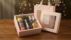 3 Premium Tea jars French press tea scooper orange slice pine cone  giftset