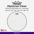 Remo® Diplomat Clear หนังกลอง หนังสแนร์ แบบหนังใส ฟิล์มชั้นเดียว หนา 7.5 มิล Mylar ขนาด : 8” / 10” / 12” / 13” / 14” / 16” / 18” ** Made in USA **. 