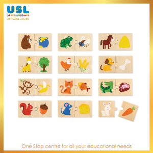 Animal Feeding Puzzle Set - Early Learning & Educational Toys & Basic Life Skills
